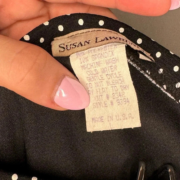 VINTAGE Retro Susan Lawrence POLKA DOT SKIRT - Picture 9 of 11